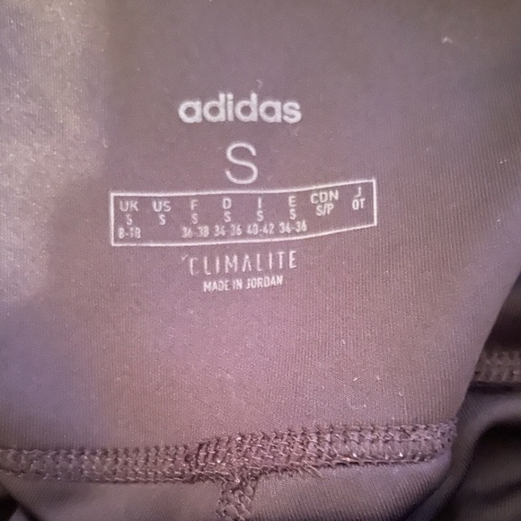 Women’s size small adidas leggings with white stripe halfway down the leg. - Picture 3 of 3